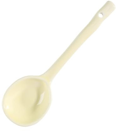 RUNZE765Z Tablespoons 2-piece Japanese Long Handle Ceramic Spoon Household Soup Spoon Small Spoon Porcelain Stirring Spoon Coffee Spoon Serving Spoon(Yellow)
