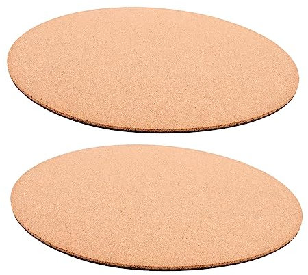 SUPVOX 2pcs Cork Garden Planter Mats Flowerpot Water Trays Reusable Plant Coasters for Indoor Outdoor Use