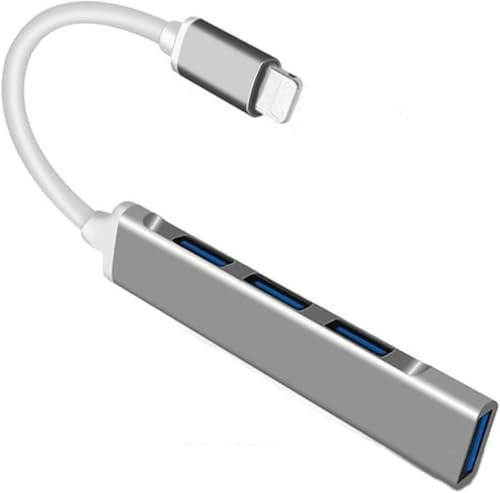 DIOXSTAR HSX-CP032 Lightning 4-Port USB Hub, Fast-Charging, Quick File Transfers, C Power Technology, Ideal For Both Personal And Professional Use