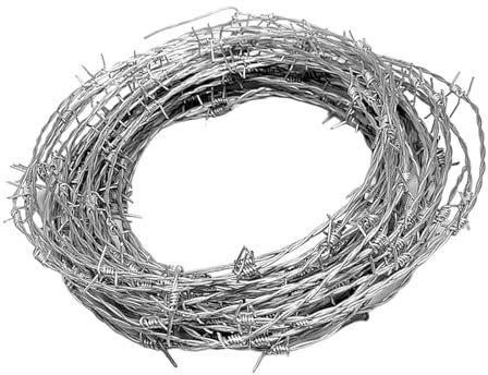 Rollo De Alambre De Púas, Alambre De Espino Anti-Escalada Anti-Robo Alambre Espino Galvanizado Malla De Alambre Valla Aislamiento De Espinas Medidas De Seguridad,2.1mm,100M