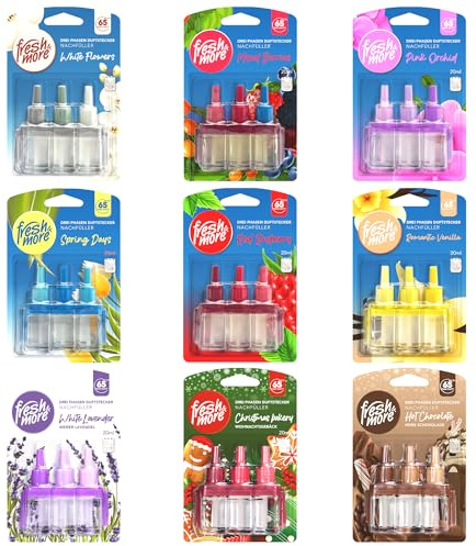 Fresh & More Nachfüller für 3Volution Duft-Mix (3er Pack) 20ml | Lufterfrischer, Raumduft-Nachfüllflakons, Duft-Mix aus 10 Varianten, zufällig sortiert.