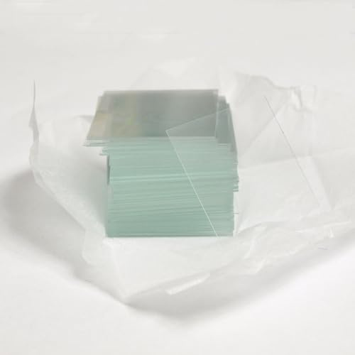 100 stücke Transparent Objektträger Deckgläser Deckgläser Abdeckung Glas 18x18 20x20 22x22 24x24mm Dicke 0,13-0,17mm for Mikroskop(24x24mm)