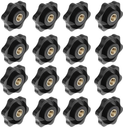 Flügelmutter M8 16 Stück, Rändelschraube Äußerer Durchmesser 32mm, Sterngriffmutter Rändelgriffmuttern, Für Geräte, Möbel, Werkzeugmaschinen, Fitnessgeräte