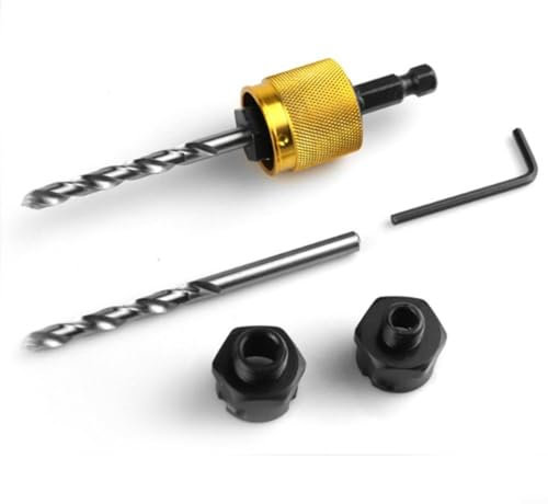 Fauhapyway Drill Extension Rod Hole Opener Connection Rod Quick Change，With Head For Multiple Handle(Hexagonal handle)