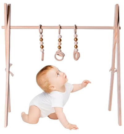 Faltbares Fitnessspielzeug - Geruchloser Holzrahmen für Kleinkinder-Fitnessstudio - Unterhaltungsprodukte für Neugeborene für Neugeborenenzimmer, Kinderzimmer, frühkindliches Bildungszentrum, Spielzim