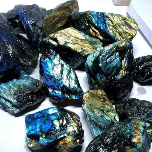 1 Stück 80–110 g blauer Mondstein-Anhänger, lila Labradorit, grober Kristall, Rohstein, Proben, Heimdekoration Gemstone Stone