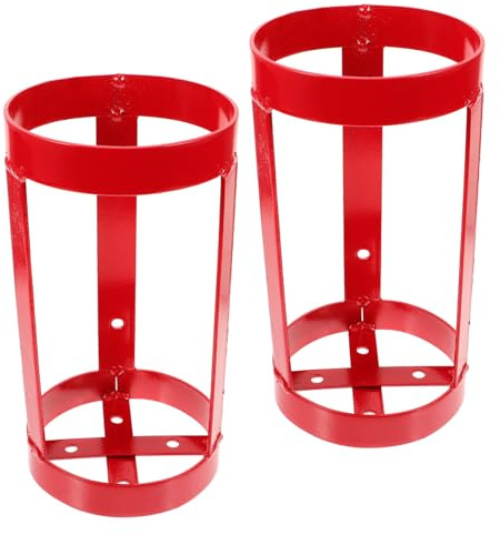 GALPADA Soporte Metálico Reforzado para Extintor de 2 Kg Base Compacta para Pared 2 Unidades Adecuado para Hogar Coche Caravana y Camión Soporte Resistente para Cilindro Portátil de