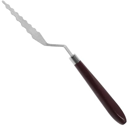 Beavorty Espátula para Dibujo y Pintura al Óleo, Herramienta de Metal Mango de Madera, Adecuado para Artistas Que Trabajan sobre Lienzos y Diversas Técnicas Artísticas