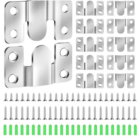 JSGHGDF 1 gancho de pared de acero inoxidable resistente con tornillos de montaje y anclajes para marcos de arte grandes, ganchos de montaje en pared con tornillos y anclajes