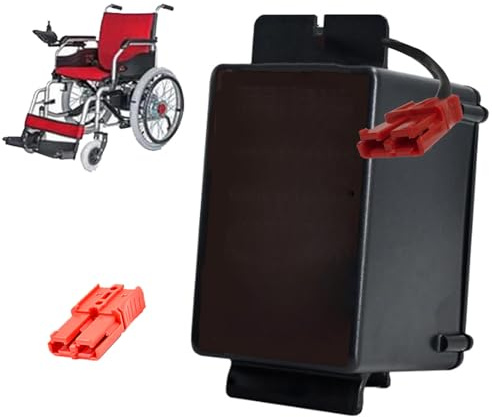 JHKJ 24V 10Ah 12Ah 15Ah 20Ah Electric Wheelchair Battery 24V Lithium Batteries with BMS 24 Volt Replaceable Battery for Mobility Scooter Motor,Plug1 24V10Ah