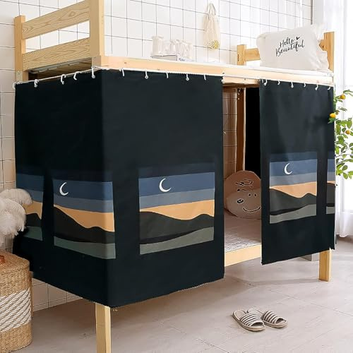 Tenda Oscurante per Letti A Castello - Copertura per La Privacy E Baldacchino Decorativo - Divisorio Oscurante per Studenti Universitari, Sfondo Fotografico E Decorazione Night 3 Pieces