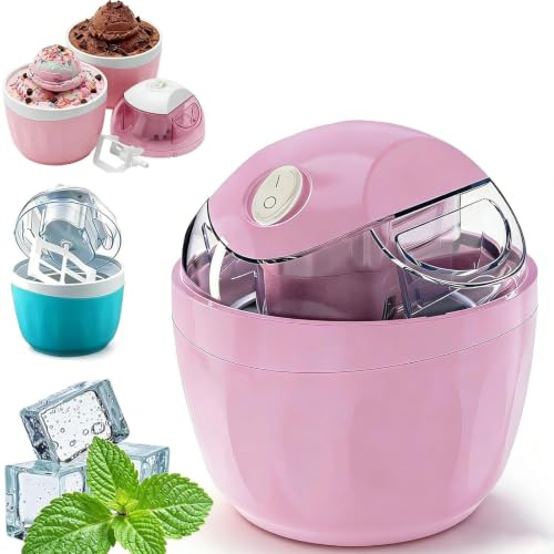 Mini Heladera Doméstica Pequeña, Mini Heladera Casera Con Cuchara, Máquina Para Postres De Un Solo Toque, Porciones Individuales De Gelato, Yogur Helado, Máquinas Eléctricas Compactas Para La