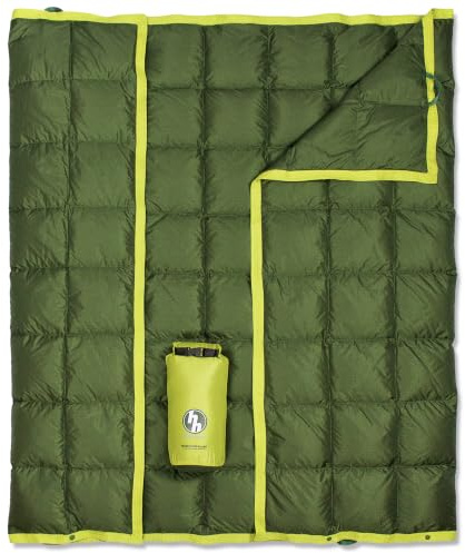 Horizon Hound GR-20 Daunen-Campingdecke – Reisedecke für draußen | Isolierte, leichte und warme Ausrüstung zum Schlafen, Camping, Stadion, Wandern und Festivals | Wasserabweisend, verpackbar, kompakt