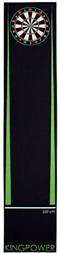 Kingpower Dartteppich mit Abwurflinie, Dart Zubehör mit Motiv, Dartmatte mit Oche, pflegeleichter Teppich rutschfest, Auswahl:Design 7-290 x 60 cm