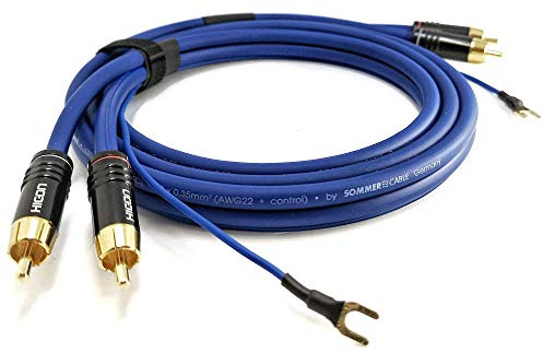 Câble Phono blindé d'été 3m Câble Audio 2 x 0,35 mm2 Câble Audio 1 x 0,35 mm2 Câble de Massage Extra Long Fiche plaquée Or | SC81-K3-0300
