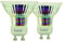 Lot De 2 Ampoules LED Spot Culot GU10 - Spot LED GU10 Angle D'Éclairage 36° - Ampoule GU10 LED 5W Équivalant 50W - Ampoule LED GU10 345 Lumens - LED Ampoule Lumière Blanc Neutre - PACK2VG50SCW Xanlite