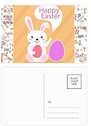 Postkarten-Set mit AufschriftHappy Ostern Religion Festival Egg Bunny Formel, 20 Stück