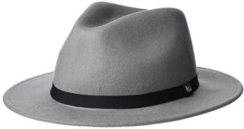 Brixton Unisex-Erwachsene Messer Packable Fedora Filzhut, grau, X-Large