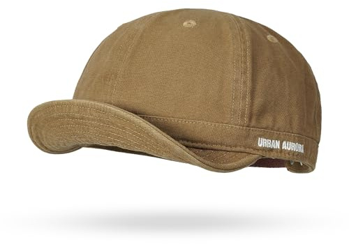 CLAPE Casquette à Visière Courte Unisexe Casquette Baseball en Coton | Réglable,Pliable,Visière Flexible,Casquettes Bord Court pour Homme,Femme,Streetwear,Urbain,Voyage