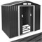 tectake® Abri de Jardin en métal Cabane de Jardin à Outils en Métal Toiture 2 pans avec Fondation, Rangement et Stockage extérieurs Moto, Vélo, Tondeuse, Brouette, Outils de Jardinage 214x130x185 cm
