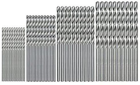 Potadak Juego de 40 brocas en espiral métricas, 0,5 mm - 2,0 mm para metal, acero inoxidable, brocas pequeñas