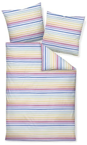 Janine Bettwäsche Seersucker Tango 135x200 + 80x80 cm Multicolor
