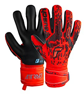 Reusch Torwarthandschuhe Herren Erwachsene | starker Grip & Stabilität | perfekte Passform, atmungsaktiv, für Training & Spiel, für Kunstrasen & Naturrasen, Größe 7,5-12, Attrakt Freegel Silver