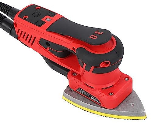 PioneerWorks Detail Sander, Brushless Motor Orbital Sander,Powerful 350W,10000 OPM, for Woodworking, Polishing,Carpentry,with 12 Sanding Paper