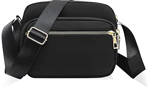 DUGEHO Kvinnor crossbody väska, crossbody väskor mobiltelefon plånbok väskor, axel handväska ledig plånbok med stor kapacitet för kvinnor flickor resor daglig användning, svart, Medium