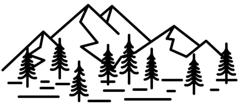 Inkster® Mountains and Trees Tattoo, Temporary Tattoo with EU Cosmetic Certification, Waterproof + Vegan, Revolutionary 2-Week Tattoo, Fake Tattoos and Adhesive Tattoos for Adults