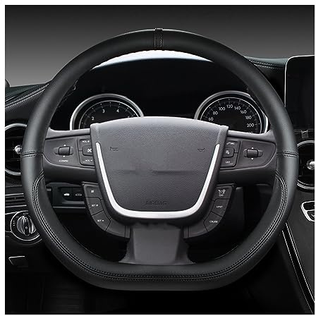 Lenkradbezug Für Peugeot 508 2011-2018 508 Für SW 2011-2018 Auto Lenkrad Abdeckung Auto Zubehör Autozubehör Innenraum (Farbe : Schwarz)