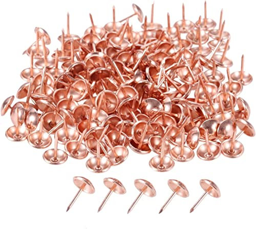 Polsternägel, antike Druckknöpfe, 200 Stück, Roségold, Metall, Schmuckkästchen, Trommel, Sofa, Reißzwecken, Bolzen, Türverschluss, 11 x 11 x 17 mm, geeignet for Schulbüro (Größe: 11 x 17 mm) (Farbe: 1
