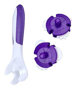 MAGICLULU 3pcs Useful Cake Baking Roller and Reusable Dessert Making Tool Purple Handle Baking Supplies Kitchen Utensil for Home Bakery Pastry Decoration