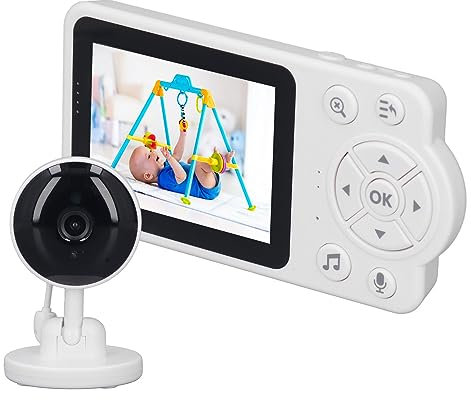 Monitor mit Kamera und Audio, Video-Babyphone mit Großer Reichweite, kein WLAN, Nachtsicht, 2-Wege-Sprechfunktion, Tragbarer 2,8-Zoll-Reisebildschirm, Kabellose Sicherheitskamera