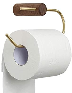 Toilettenpapierhalter Moderner Toilettenpapierhalter - Rollenpapierhalter Messing Massivholzhalterung Wandmontierter Toilettenpapierhalter