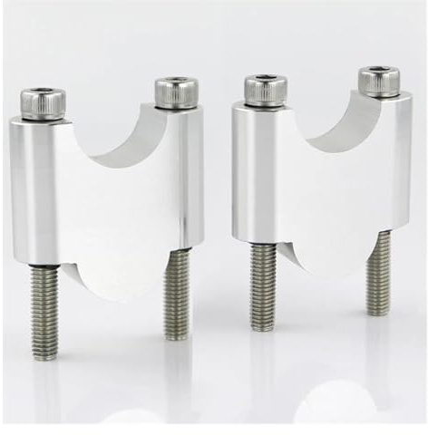 Torretas Manillar Elevadores Montaje Barra Gruesa para Manillar 22mm, 7/8 Palanquilla CNC para XL1000V para VTR1000F para CBX 750 para FMX 650 para NT650V para NX 650 Elevador Manillar Moto(Silver R