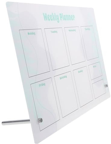 STOBOK 1satz Magnetisches Whiteboard Mit Trockenlöschfunktion Tisch Und Kühlschrank-Planer Wiederverwendbare Notiztafel Für to-do-Listen Und Monatsplanung Werbenägel Für Organisation