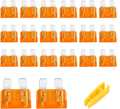Flaconi 20PCS Fusibili Auto,Fusibile 10A,Fusibili Auto Mini,Fusibili 10A,Fusibile a Lama Automobilistico,Fusibile Piatto a Innesto,Fusibile a Lama,Adatto per Auto,SUV,Camion,Moto (5A)
