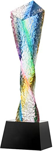 QXSJEDYCH Trofei Premio Coppe Premio Creative Colorate in, Trofeo for dipendenti Personalizzato Aziendale, Decorazione for Camera da Letto in Stile Europeo, Testo incisa Trofeo