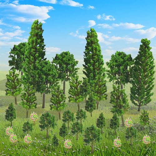 Modell Baum 38 Stück Miniatur 3-13cm Tropische Dschungel Diorama Dekoration Miniatur
