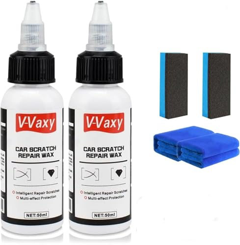 Ultimativer Lackrestaurator, V-Vaxy Auto Kratzer Reparatur Wachs, Auto Polieren Lack Restorer, Auto Kratzer Entferner für tiefe Kratzer, Polieren & Wachsen Kits (2 set)