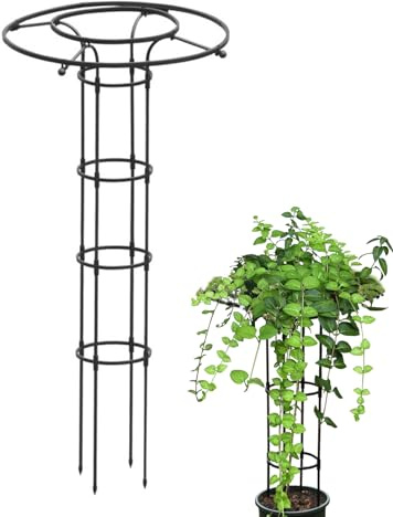 Ranksäule Für Kletterpflanzen, Rosen Rankhilfe Schirm, Pflanzenstütze Metall, Ranksäule Witterungsbeständig Freistehend F. Kletterpflanzen U. Rosen, Für Topfpflanzen, Gurken, Clematis, Rose