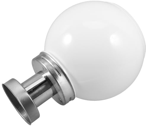 iplusmile Lámpara De Pilar Solar Led Blanca 200 Mm Para Exteriores, Luz De Jardín Decoración Panel Solar Ahorro Energético, Lámpara De Pared Redonda Para Terraza y Jardín