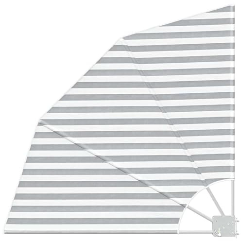 vidaXL Pantalla de Privacidad Plegable para Exteriores en Color Antracita y Blanco, Resistente a los Rayos UV, Estructura de Acero Revestido en Polvo de 115 cm, Estilo Moderno, Ideal para Balcón, Jar