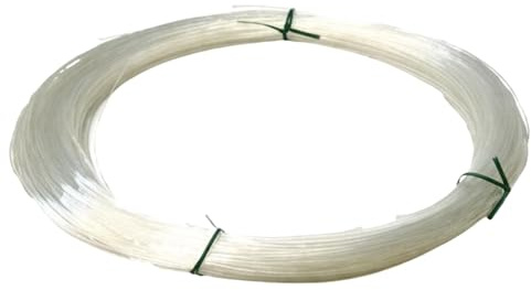 Hilo de Nylon 1.8mm | Transparente | Resiste hasta 100kg de tracción | Compatible con Carril Guía y Accesorios | Ideal para Colgar Cuadros con Seguridad (20 metros)