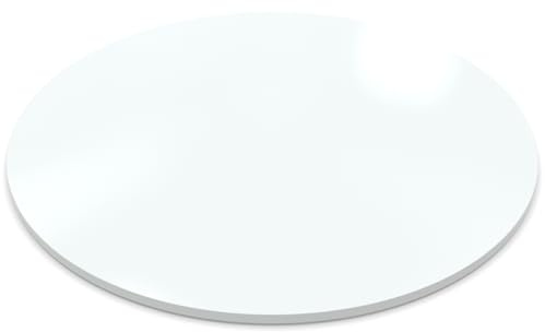 AUPROTEC Tischplatte rund Ø 500 mm - 25 mm stark, Kratzfest & pflegeleicht I ideal für Esstisch, Couchtisch & Wohnbereich I vielseitig einsetzbar I Weiß mit ABS Kante