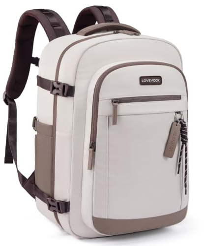 LOVEVOOK Reiserucksack Handgepäck Flugzeug 50L Groß Rucksack Damen | Travel Backpack für 15,6 Zoll Laptop, Carry on Kofferrucksack Rücksack für Reisen Weekender Arbeit Geschäftsreise Business