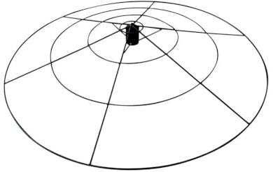 CATRAL - Aro Parasol para Sombrilla Sunprotect Ring, Accesorio de Sujeción para Manto de Esparto 2 M