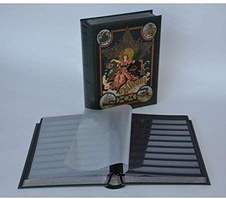 Goldhahn Briefmarkenalbum Einsteckalbum 60 schwarze Seiten Nostalgie-Album Kolonial Briefmarken für Sammler