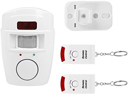 Detector de Sensor de Movimiento Alarma de Seguridad PIR inalámbrico Detector de Sensor de Movimiento de Alarma de Seguridad con 2 Controles remotos